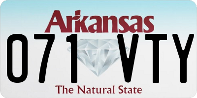 AR license plate 071VTY