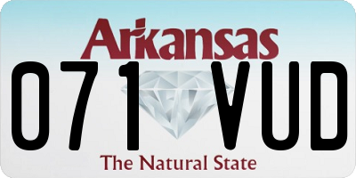 AR license plate 071VUD
