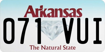 AR license plate 071VUI