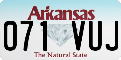 AR license plate 071VUJ