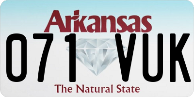 AR license plate 071VUK