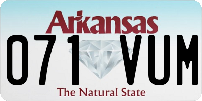 AR license plate 071VUM