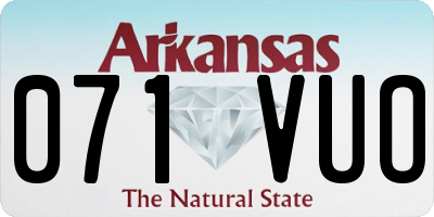 AR license plate 071VUO