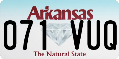 AR license plate 071VUQ