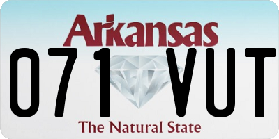 AR license plate 071VUT