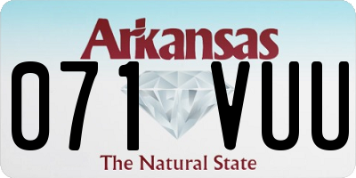 AR license plate 071VUU