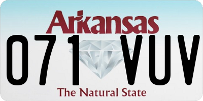 AR license plate 071VUV