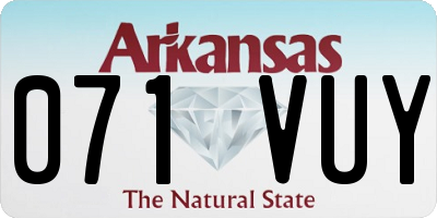 AR license plate 071VUY