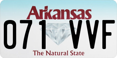 AR license plate 071VVF