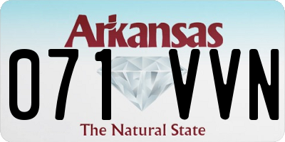 AR license plate 071VVN