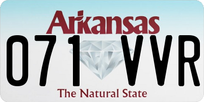 AR license plate 071VVR