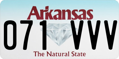 AR license plate 071VVV