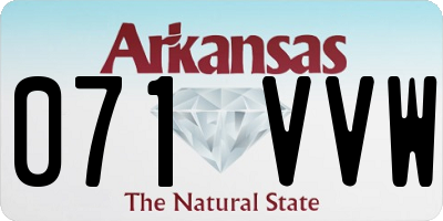 AR license plate 071VVW
