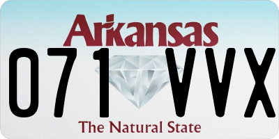 AR license plate 071VVX
