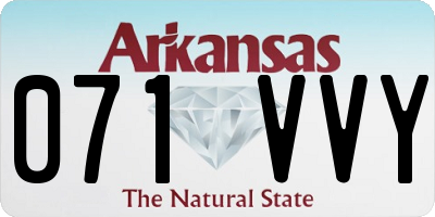 AR license plate 071VVY