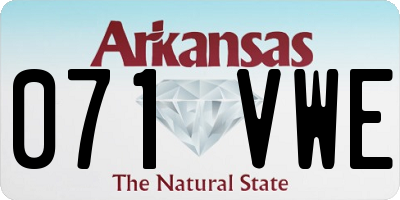 AR license plate 071VWE