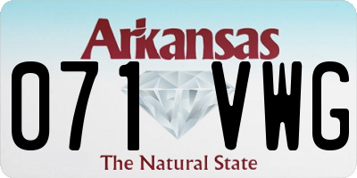 AR license plate 071VWG