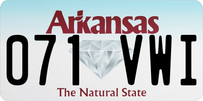 AR license plate 071VWI