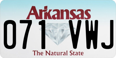 AR license plate 071VWJ