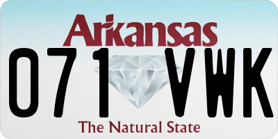 AR license plate 071VWK