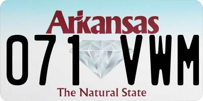 AR license plate 071VWM