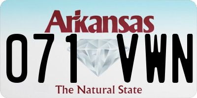 AR license plate 071VWN