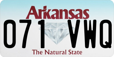 AR license plate 071VWQ