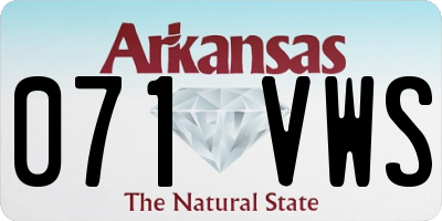 AR license plate 071VWS
