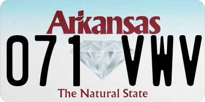 AR license plate 071VWV