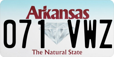 AR license plate 071VWZ