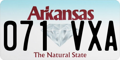AR license plate 071VXA