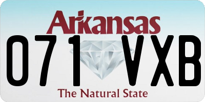 AR license plate 071VXB