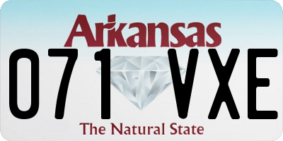 AR license plate 071VXE