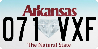 AR license plate 071VXF