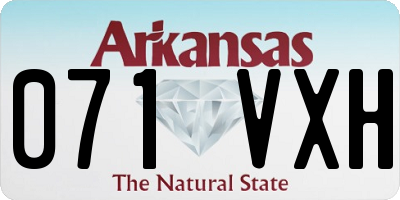 AR license plate 071VXH