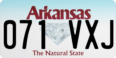 AR license plate 071VXJ