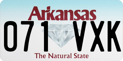 AR license plate 071VXK