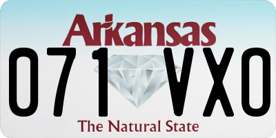 AR license plate 071VXO