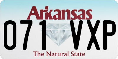 AR license plate 071VXP