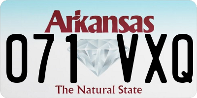 AR license plate 071VXQ