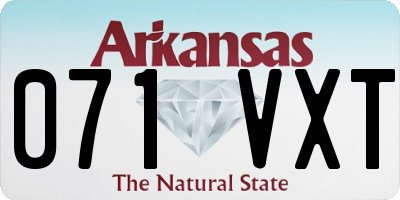 AR license plate 071VXT