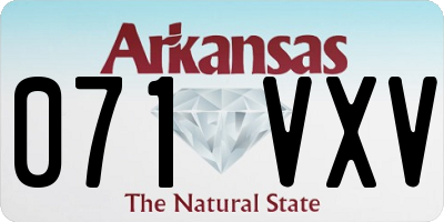 AR license plate 071VXV