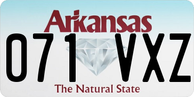 AR license plate 071VXZ