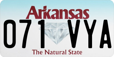 AR license plate 071VYA