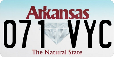 AR license plate 071VYC
