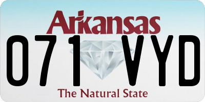 AR license plate 071VYD