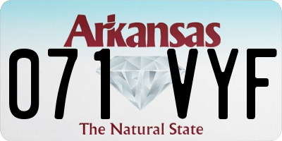 AR license plate 071VYF