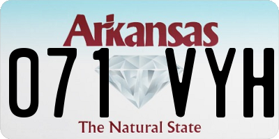 AR license plate 071VYH