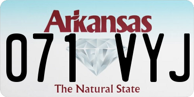 AR license plate 071VYJ
