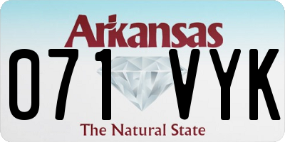 AR license plate 071VYK